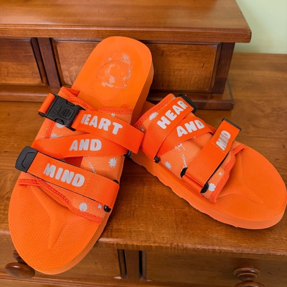 Billionaire Boys Club Orange sandals BB Space Walker II slide men’s size 13 y2k - Picture 2 of 9